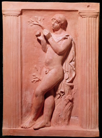 The fluteplayer, 1918 (terracotta) by Pierre Auguste Renoir